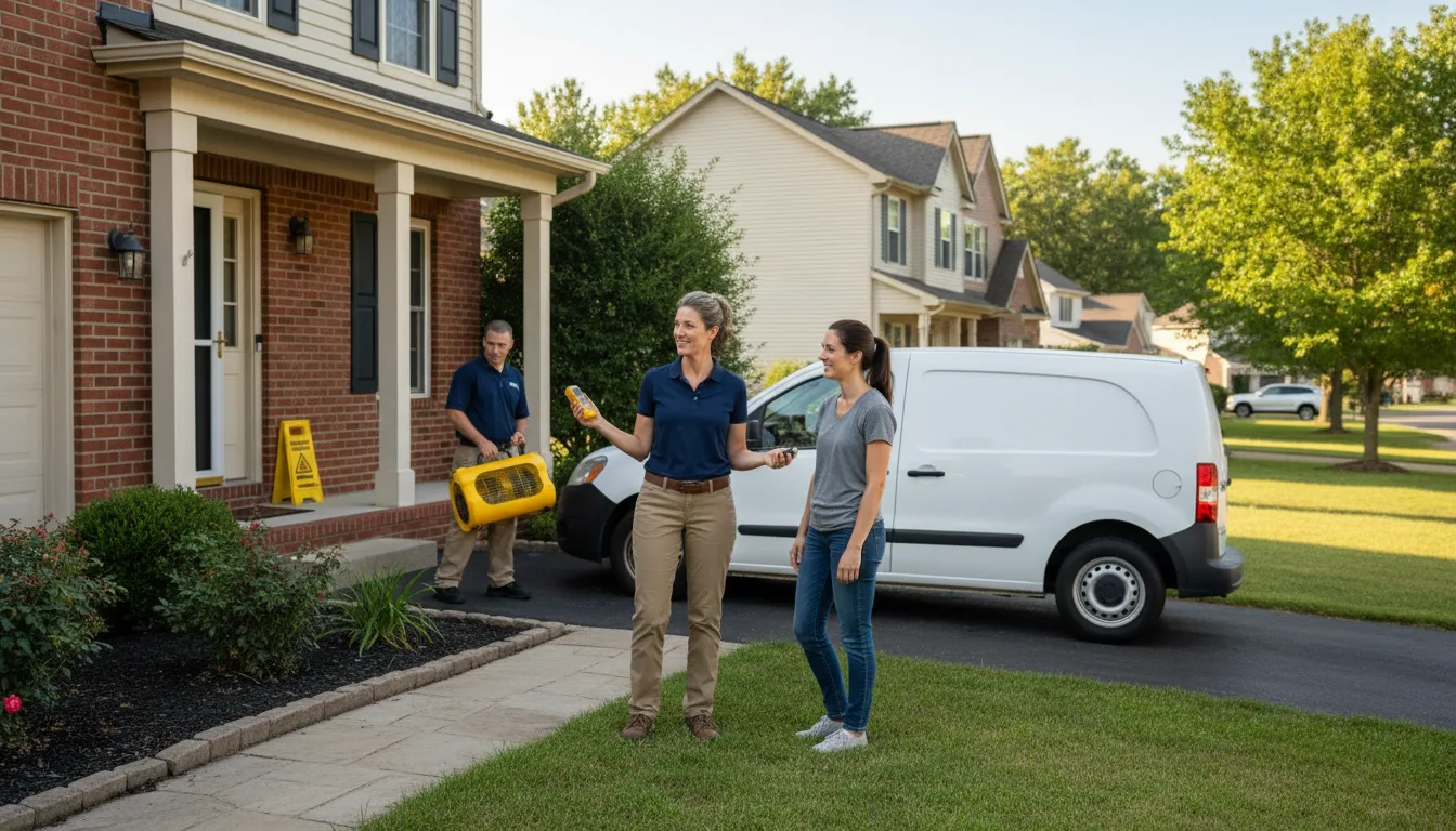 Water restoration image for Dehumidification And Cleanup Services in Mallie, KY